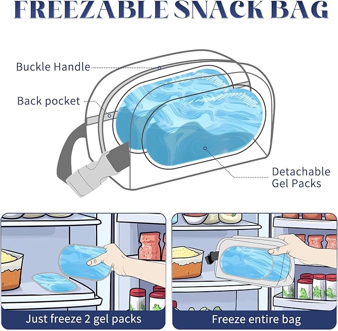 Small Cooler Bag Freezable Lunch Bag - Image 7