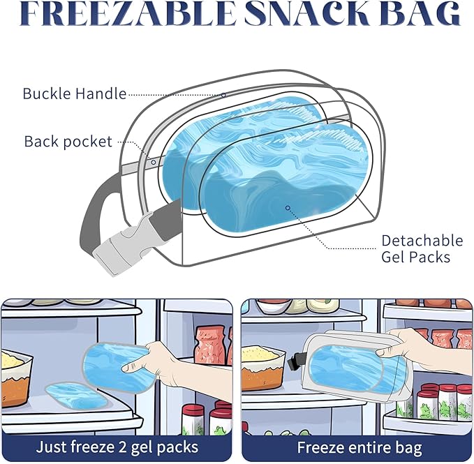 CERBONNY Small Cooler Bag Freezable Lunch - Image 7