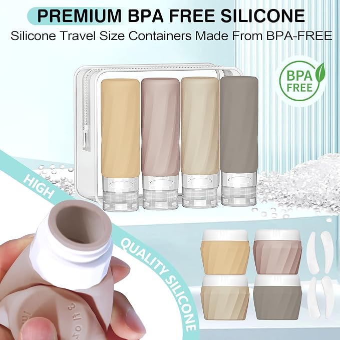 14pack Travel Bottles for Toiletries, TSA Approved Travel Size Toiletries - Image 3