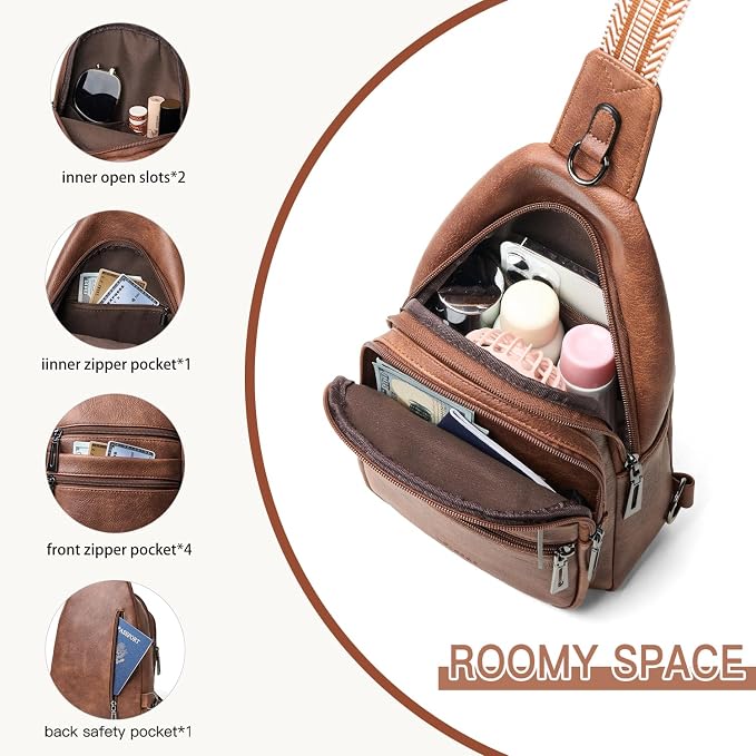 Sling Bag for Women Crossbody Bags Fanny Packs Over Shoulder Bag Sling Purse - Image 4