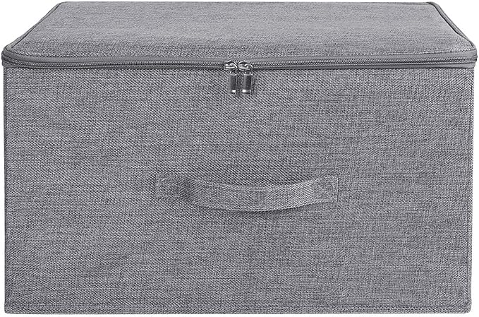 ANMINY 3PCS Storage Bins with Zipper Lids 51.9 Qt Lidded Fabric Storage Boxes - Image 2