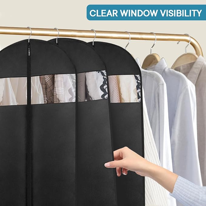 43" Suit Bags for Closet Storage and Travel, Garment Bags for Hanging Clothes - Image 3