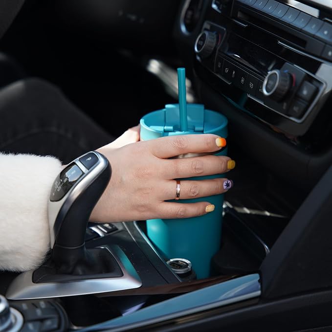 BJPKPK 22oz Stainless Steel Insulated Tumbler With lid And Straw Travel Coffee Thermal Tumblers Cup For Women And Men,Modern Blue - Image 6