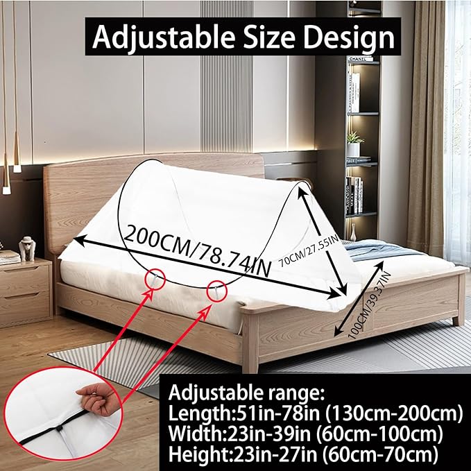 CMINGJ Large Pop Up Mosquito Tent, Portable Foldable Mosquito Net - Image 2