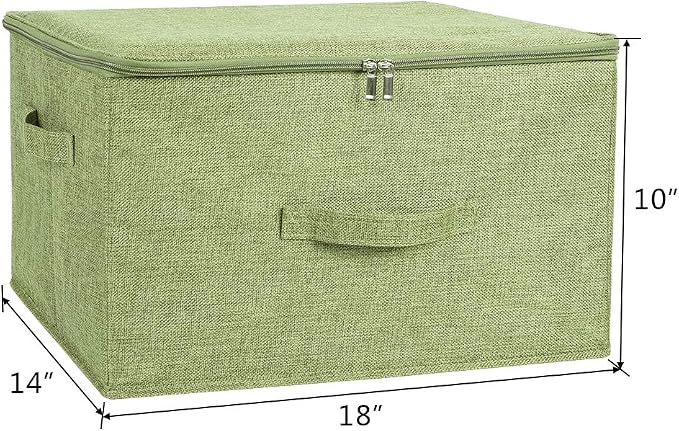ANMINY Storage Bins with Zipper Lids 36 Qt Lidded Fabric Storage Boxes Baskets - Image 3