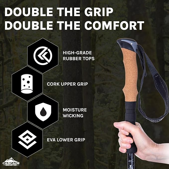 Cascade Mountain Tech Trekking Poles - Image 5