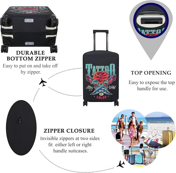Explore Land Travel Luggage Cover Suitcase Protector Fits 27-30 Inch Case - Image 3