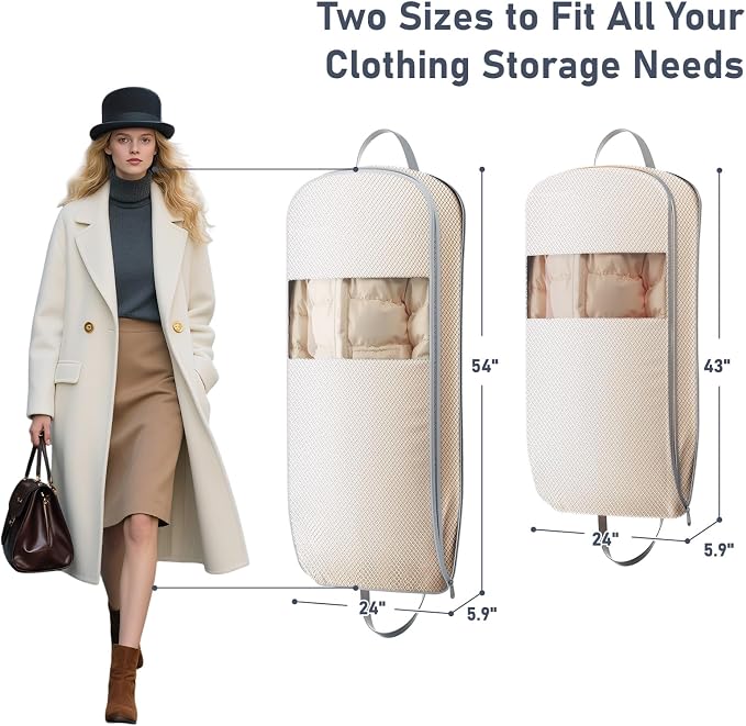 DIMJ 4 Pack 43" Compression Garment Bags - Image 3