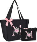 Vavabox Tote Bag, A-Z Initial Monogrammed Waterproof Tote Bag, Bridesmaid Gifts by Vavabox