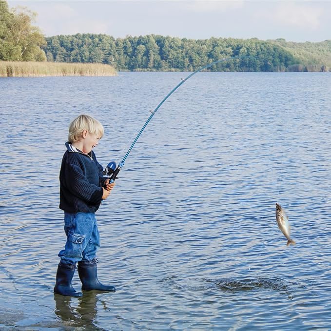 LEOFISHING Portable Kids Fishing Rod Set 2Pack Telescopic Fishing Poles - Image 7