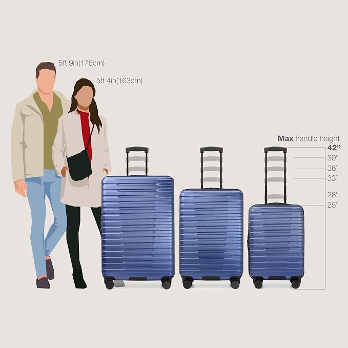 U.S. Traveler Boren Polycarbonate Hardside Rugged Travel Suitcase Luggage - Image 8