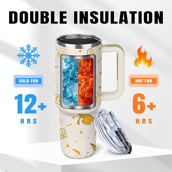 2026 Graduation Gifts for Her, Him - Class of 2026 Tumbler 40oz - Congrats Grad Gift for Class of 2026 - Masters Degree, PHD, High School Senior, College Graduation Gifts for Graduate Students - Image 5