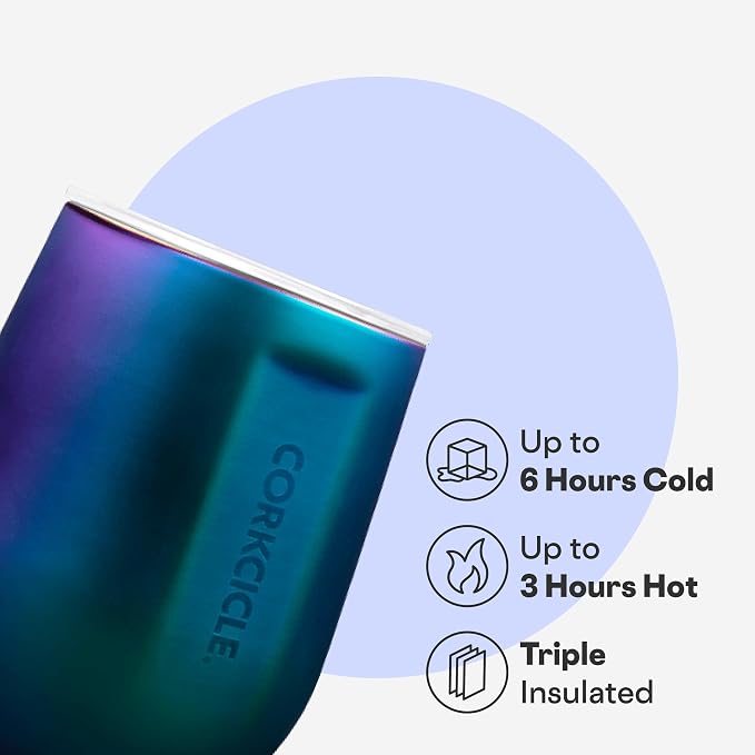 Corkcicle Stemless Wine Tumbler - Keeps Drinks Cold for 6 Hours - Triple-Insulated Stainless Steel - Non-Slip Base - Summer Drinkware Gift - Keeps Drinks Ice Cold - 12 oz - Dragonfly - Image 3