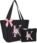 Vavabox Tote Bag, A-Z Initial Monogrammed Waterproof Tote Bag, Bridesmaid Gifts by Vavabox