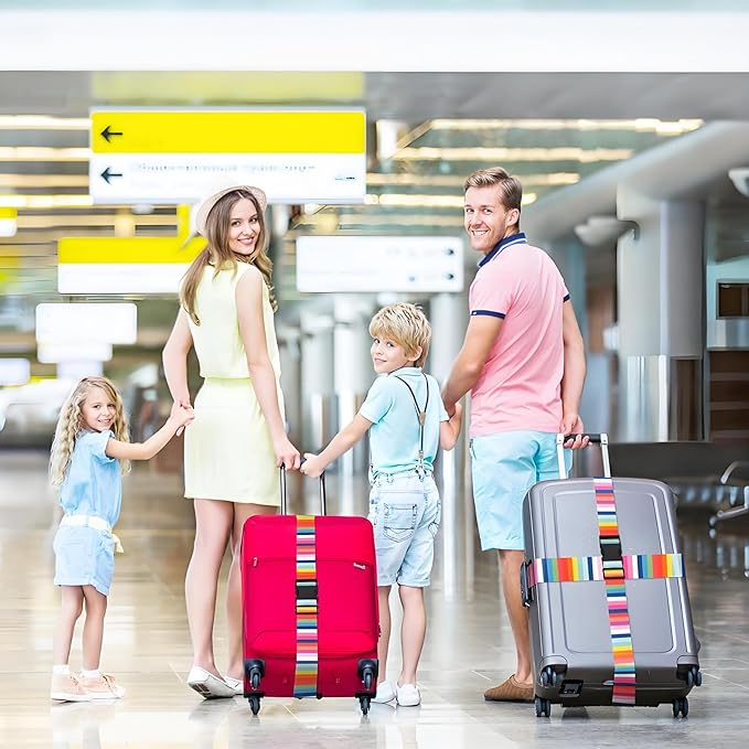 Rainbows Luggage Straps for Suitcases, Adjustable Luggage Travel Belts Security - Image 6