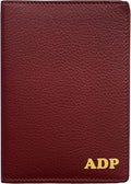 Personalized Monogrammed Merlot Leather RFID Passport Wallet by 123CheapChecks