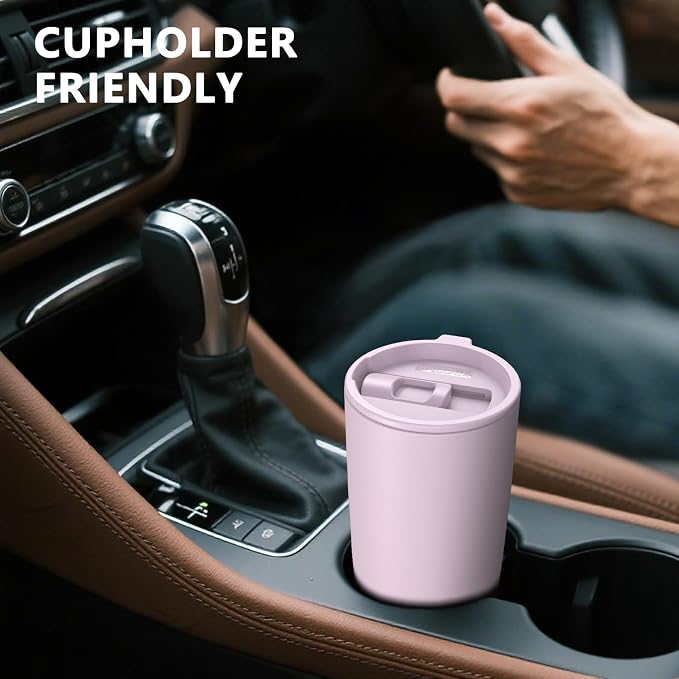 TILUCK 20 oz Insulated Tumbler with BPA-Free Lid, Stainless Steel Vacuum Travel Coffee Mug, Double Wall Coffee Tumbler（20oz，Matte LightPurple） - Image 4