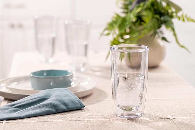 Tervis Crystal Clear Tabletop Made in USA Double Walled Insulated Tumbler Travel Cup Keeps Drinks Cold & Hot, 16oz - 4pk, Classic - Image 4