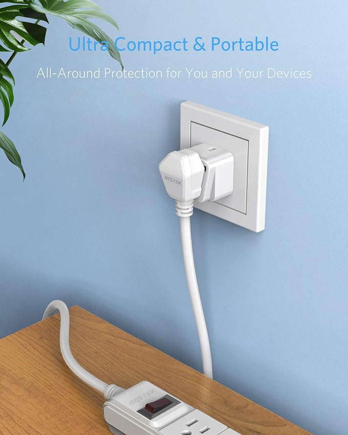 BESTEK Brazil, South Africa Travel Plug Adapter, Grounded Universal Type N Plug - Image 3