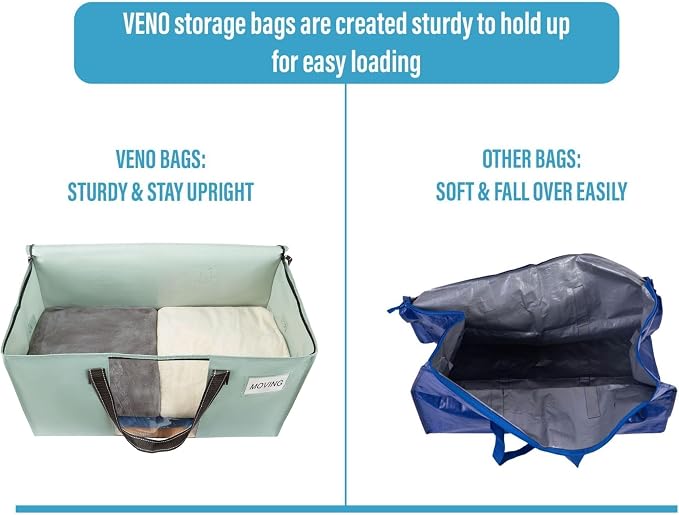 VENO 8 Pack Moving Bags, Comforter and Blanket Storage Bags - Image 4