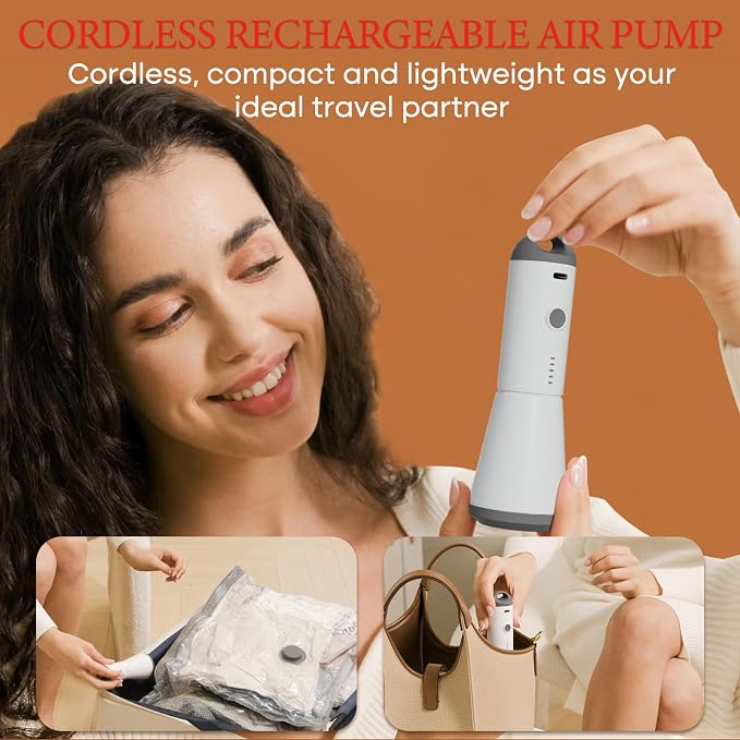 Travel Vacuum Bags with Wireless Charging Air Pump, 12 Pack Vacuum Storage Seal - Image 2