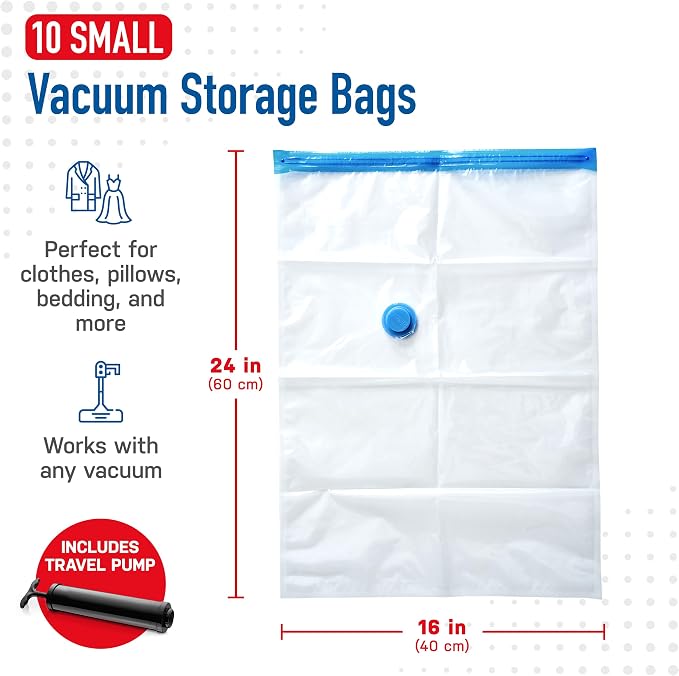 10 Pack Small Vacuum Storage Bags - Image 3