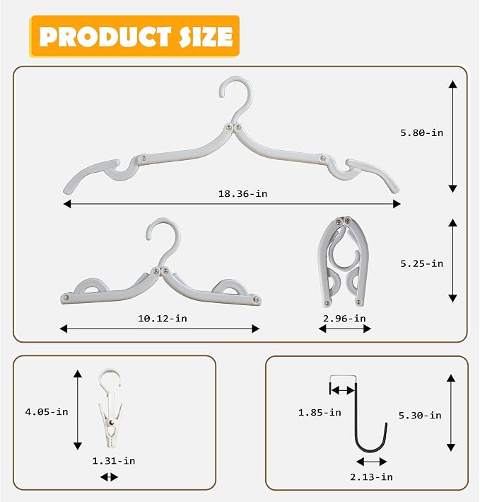 Over The Door Hooks Hanger, Foldable Portable Folding Hangers, Hanging Rack - Image 5