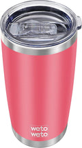 WETOWETO 20oz Tumbler, Stainless Steel Vacuum Insulated Water Coffee Tumbler Cup, Double Wall Powder Coated Spill-Proof Travel Mug Thermal Cup for Home Outdoor (Watermelon Red, 1 Pack) by Wetoweto