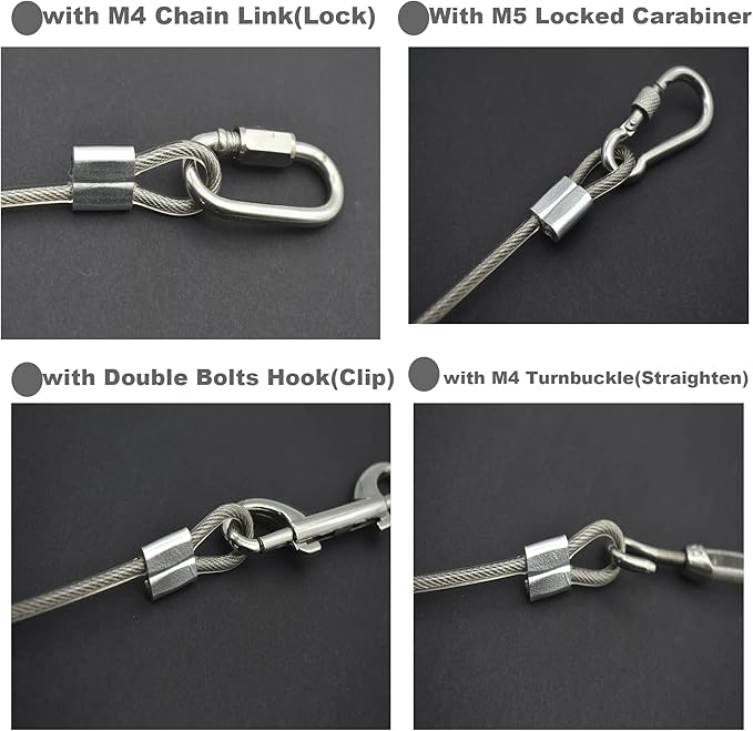 5 Pcs 4mm Wire 24 inch Vinyl Coated Stainless Steel Cable - Image 5