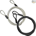 100CM/3.3ft 3mm Outdoor Travel Security Cable Lock, Braided Steel Coated Safety by GOMRQING