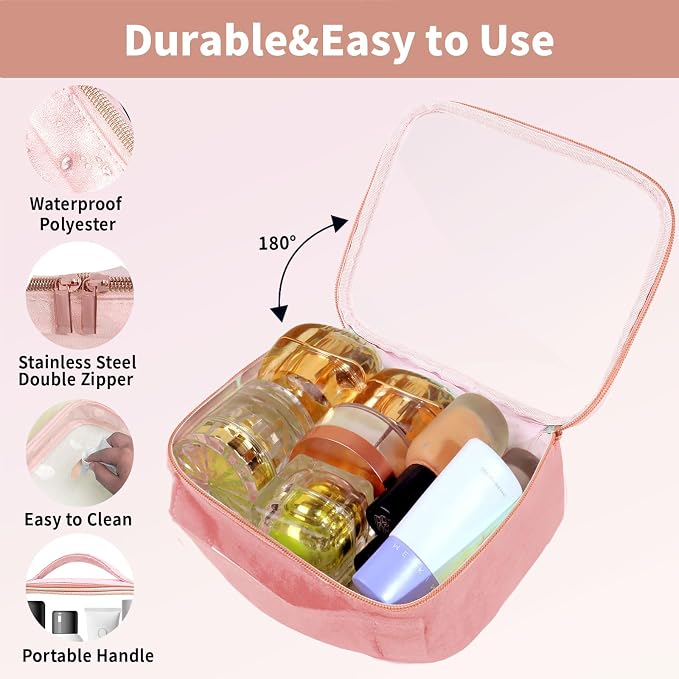 TSA Approved Travel Toiletry Bag, 4 Pack Clear Makeup Bags - Image 5