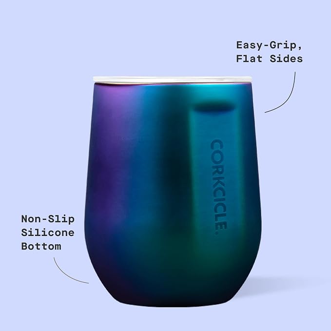 Corkcicle Stemless Wine Tumbler - Keeps Drinks Cold for 6 Hours - Triple-Insulated Stainless Steel - Non-Slip Base - Summer Drinkware Gift - Keeps Drinks Ice Cold - 12 oz - Dragonfly - Image 4