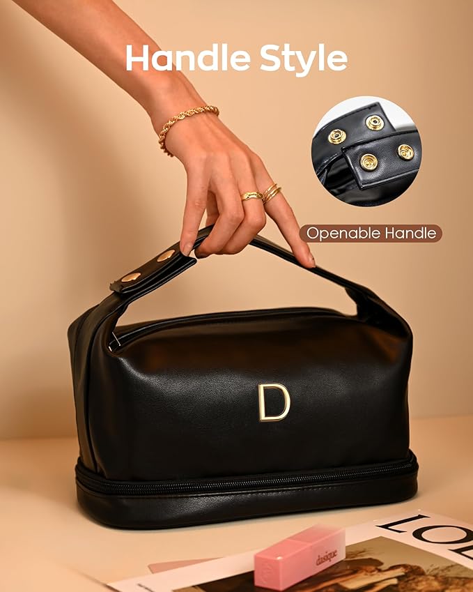 Teacher Gifts-Initial Makeup Bags Personalized Bags - Image 2