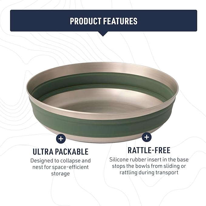 Sea to Summit Detour Stainless Steel Collapsible Bowl, Bombay Brown - Image 3