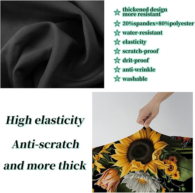 Suitcase Protector Plus 1 Luggage Tag, Sunflower Orchids Travel Cover - Image 3