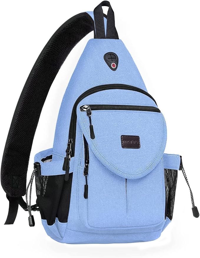 MOSISO Sling Backpack, Canvas Crossbody Hiking Daypack Bag by MOSISO