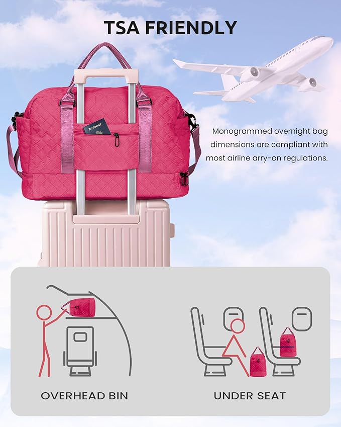 Girls Gifts 10-12, Birthday Gift-Initial Travel Bag - Image 5