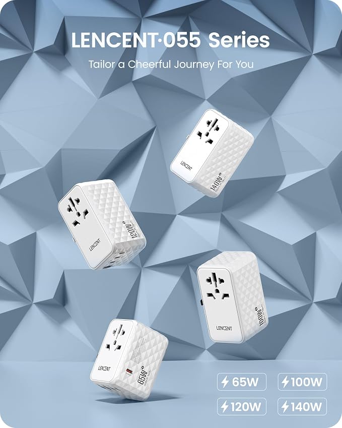 LENCENT 120W International Travel Adapter, Universal Travel Adapter - Image 5