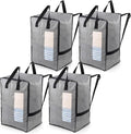 TAILI 4 Pack Gray Moving Bags w/Adjustable Backpack Straps, Moving Supplies by TAILI