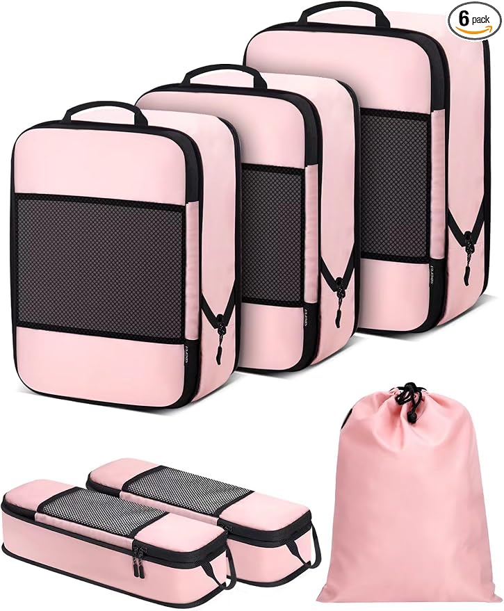 6 PCS Set Compression Packing Cubes by SDGFUI