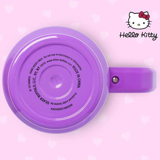 Silver Buffalo Sanrio Hello Kitty and Friends Featuring My Melody, Cinnamoroll, Kuromi, Chococat, Badtz-Maru, Keroppi, and Pompompurin Double Walled Stainless Steel Tumbler with Handle, 40 Ounces - Image 8