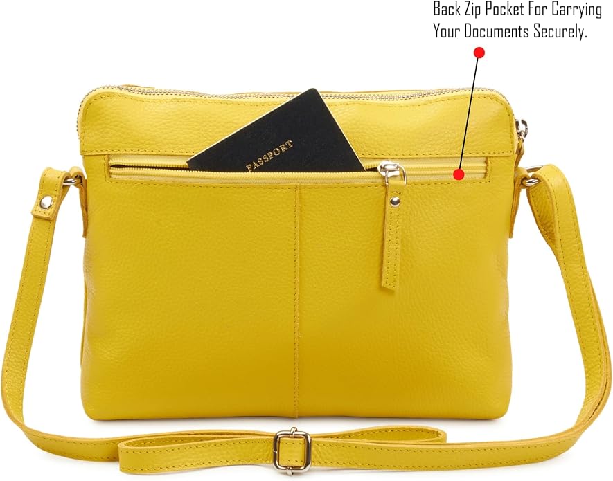 Wise Owl Accessories Small Soft Pebbled Real Leather Crossbody Handbags Purses - Image 4