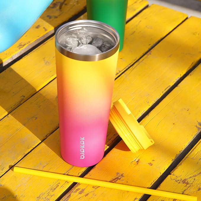 BJPKPK 30oz Insulated Tumbler With lid And Straw Stainless Steel Tumblers Travel Coffee Mug Reusable Thermal Cup,Macaron Green - Image 6