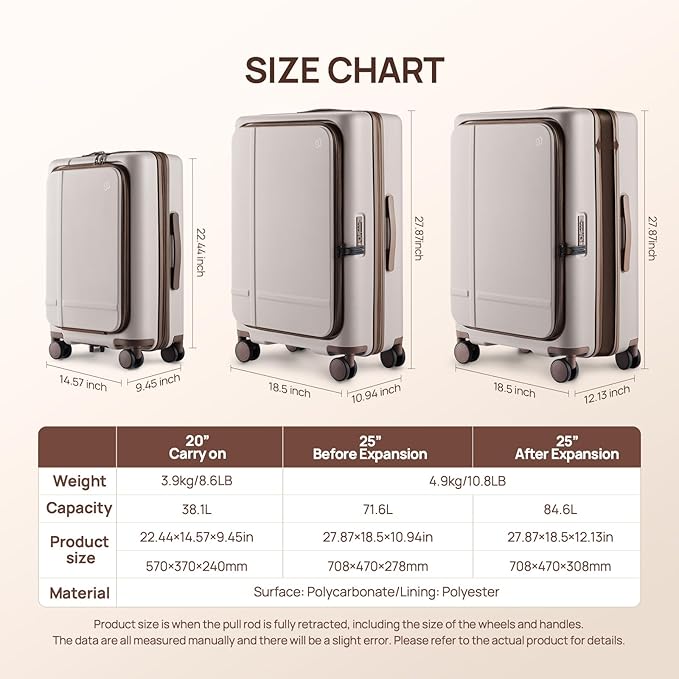 NINETYGO Carry On Luggage 22x14x9 Airline Approved, 20 Inch Suitcase - Image 6