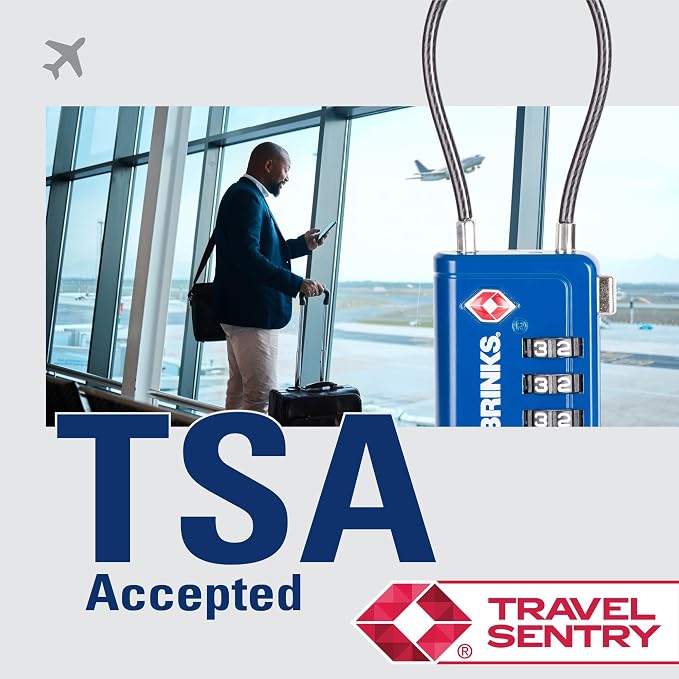 Brinks TSA Accepted Indicator Luggage Lock, Ressetable Combination, New More - Image 8