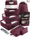 Veken 8 Set Packing Cubes for Travel Essentials, Suitcase Organizer Bags in 4 by Veken
