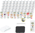 50pack 20oz flat edge sublimation tumblers ，White skinny insulated Sublimation tumbler Straight Cups with Individual Gift Box, Silicone Bottom Polymer Coating for Heat Transfer （50pack 20oz） by Unknown