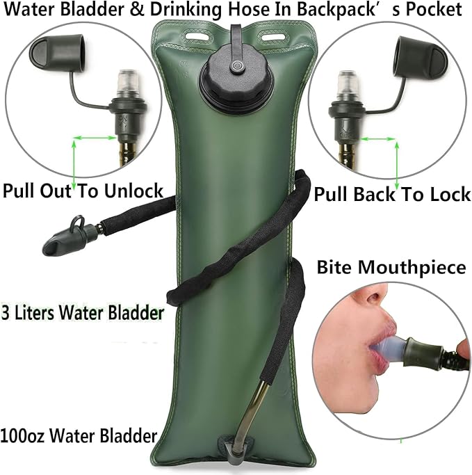 ATBP Running Hydration Vest Pack Tactical 3L Water Bladder Backpack Bag - Image 5