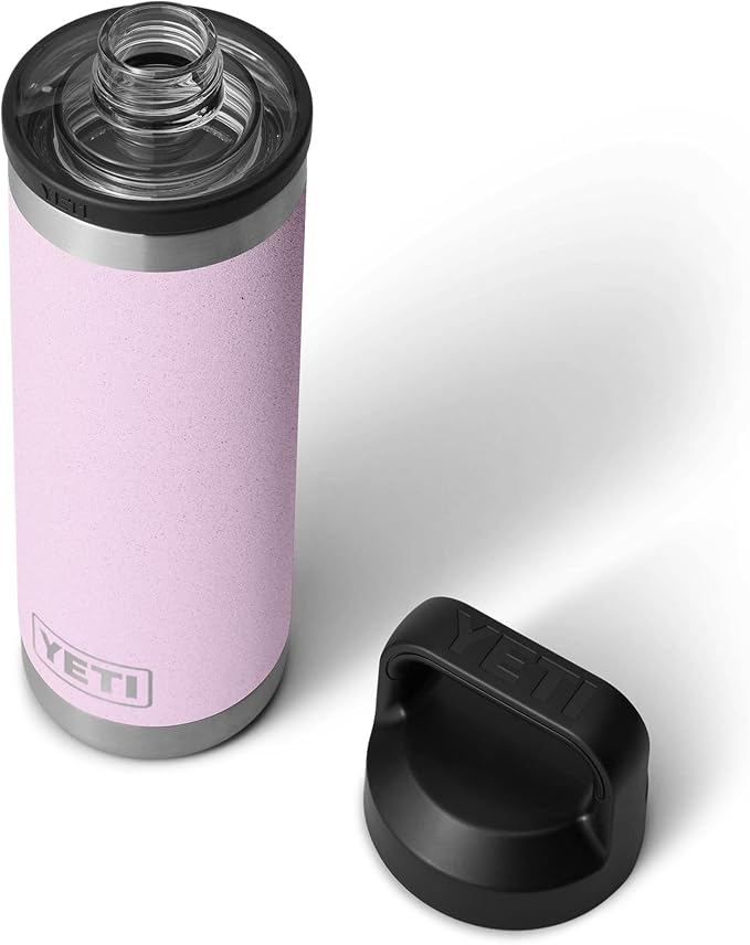 YETI Rambler 18 oz Bottle, Vacuum Insulated, Leakproof, Stainless Steel with Chug Cap, Cherry Blossom - Image 3