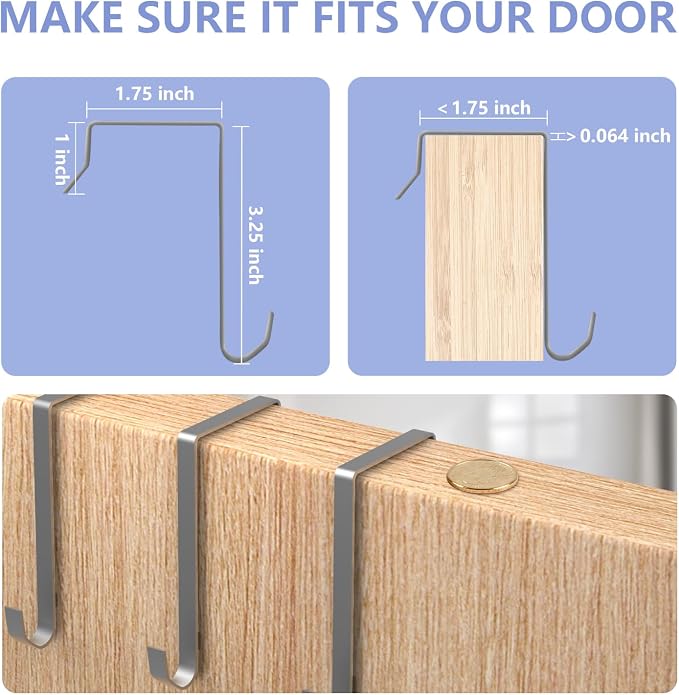 FENTEC 2 Pack Over the Door Shoe Organizer, Hanging Shoe Organizer, 6-Tier - Image 8
